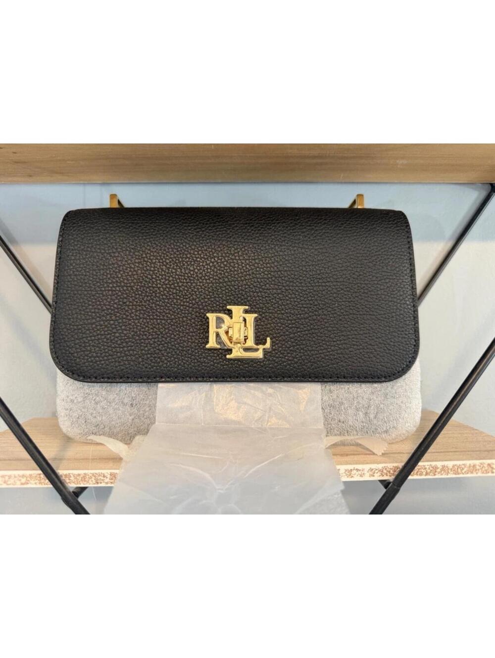RALPH LAUREN Sophee 22 Medium Leather Convertible Bag Classic Preppy Crossbody